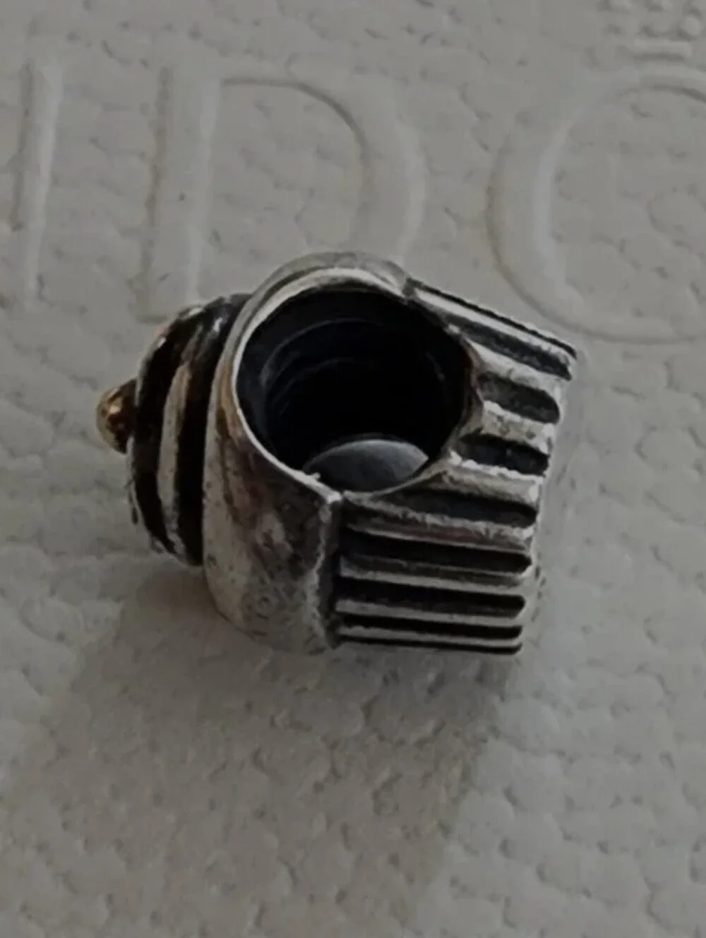 Authentic Pandora Two-Tone Cupcake Charm